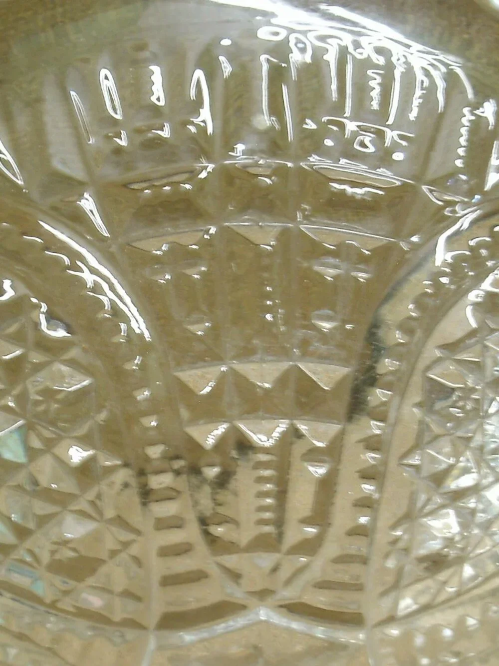 EAPG Fortuna New Martinsville Glass Tall Compote Fruit Bowl